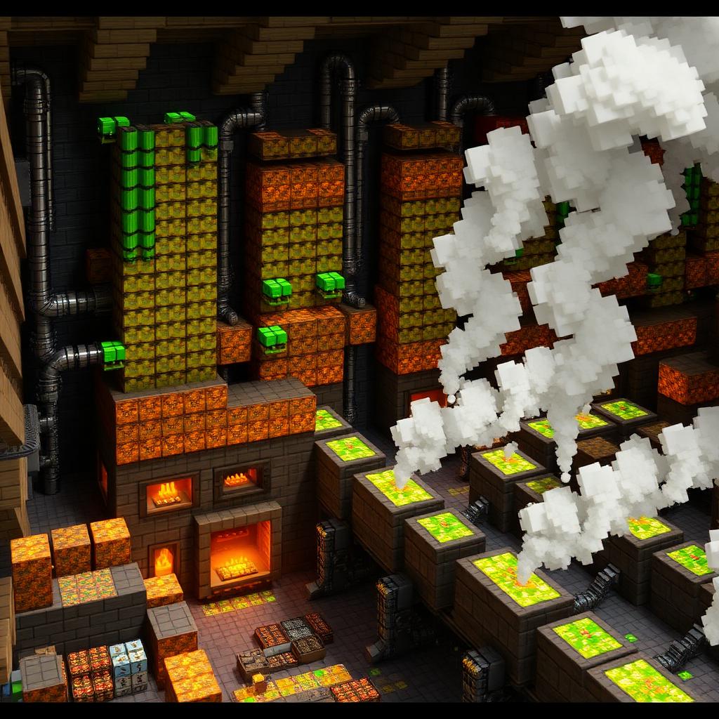 Bamboo and Kelp Hybrid Furnace Array