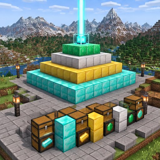 Beacon Pyramid Resource Planner — conceptual voxel illustration
