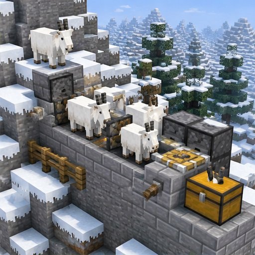 Goat Horn Collection Station — conceptual voxel illustration